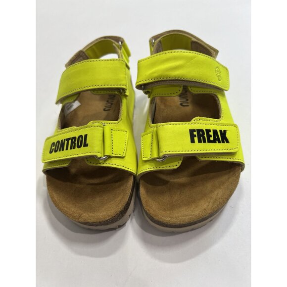 Nununu Control Freak Leather Sandals in Hot Lime - Picture 6 of 10